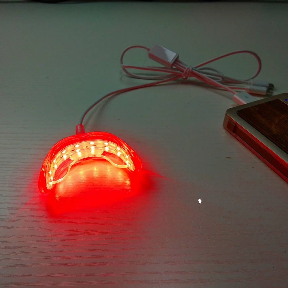 Dental Red Light Therapy Instrument Teeth Pain Cold Sore Canker Treatment Infrared Light for Mouth Oral Physiotherapy Tool