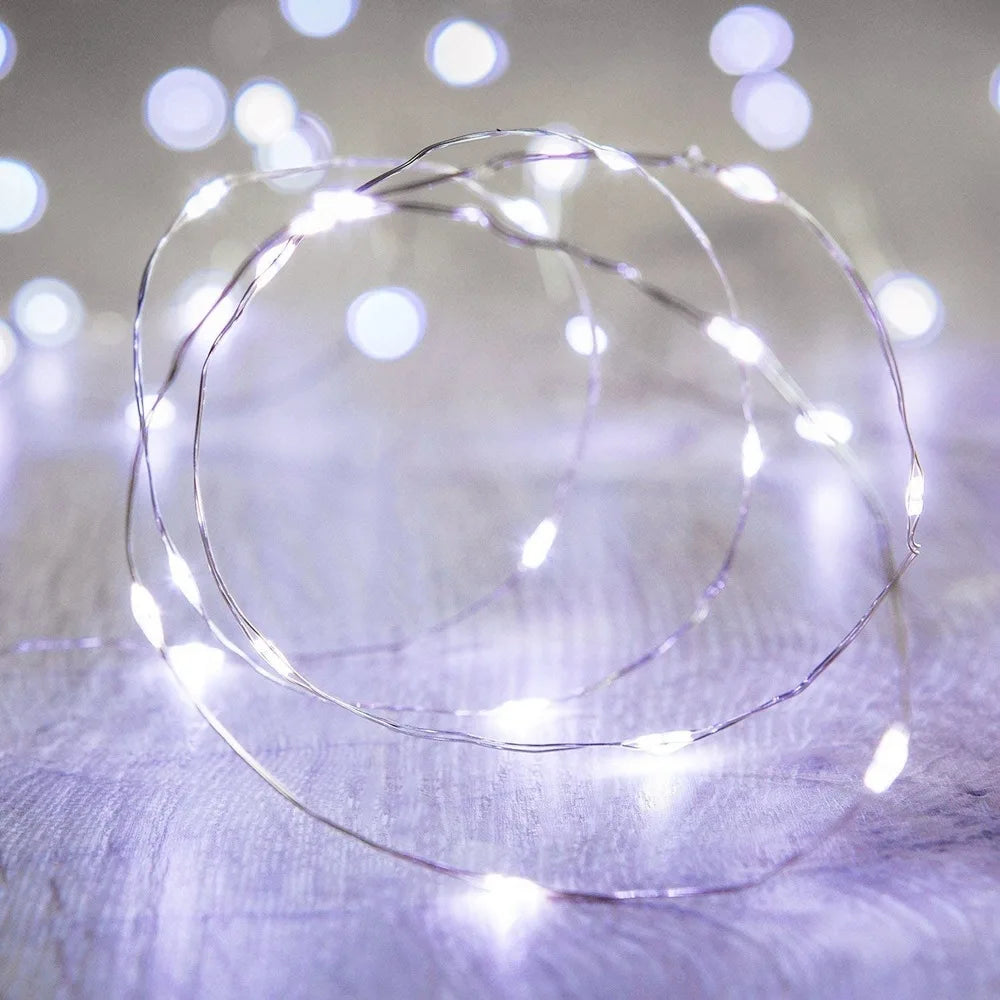 USB LED String Lights Copper Silver Wire - 10M 20M 30M Waterproof Fairy Lights