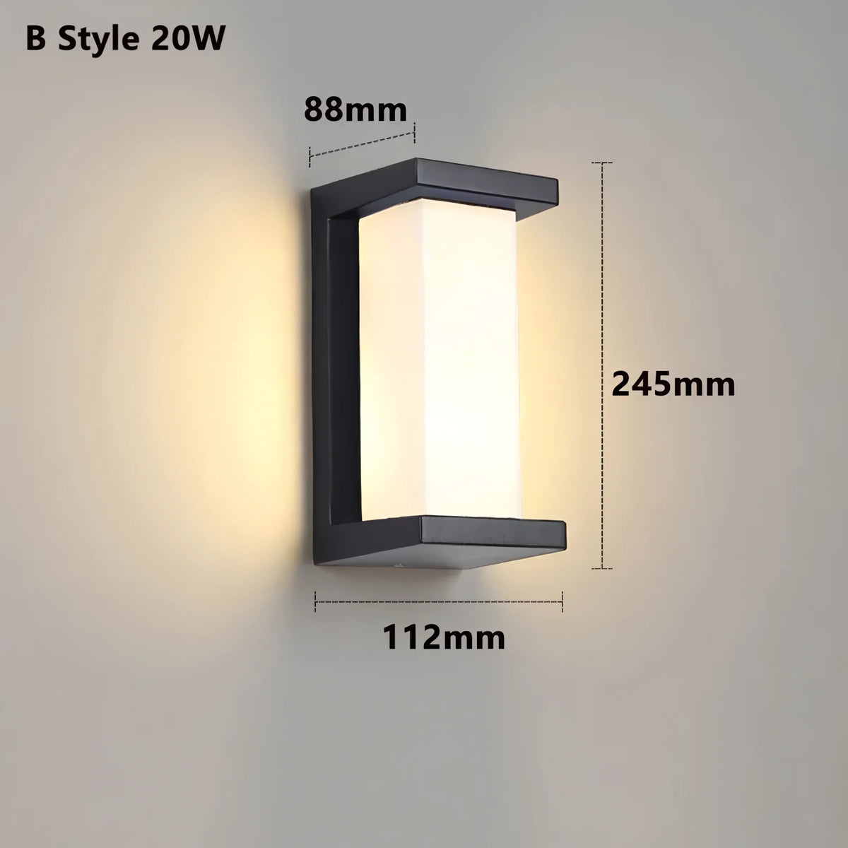 Sports Radar Voice Sensor Wall Light LED Outdoor Waterproof Wall Light 20W AC85-265V IP65 for Porch Balcony Courtyard