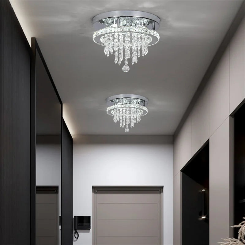 Smart LED K9 Crystal Chandelier - Modern Luxury Remote Control Ceiling Light