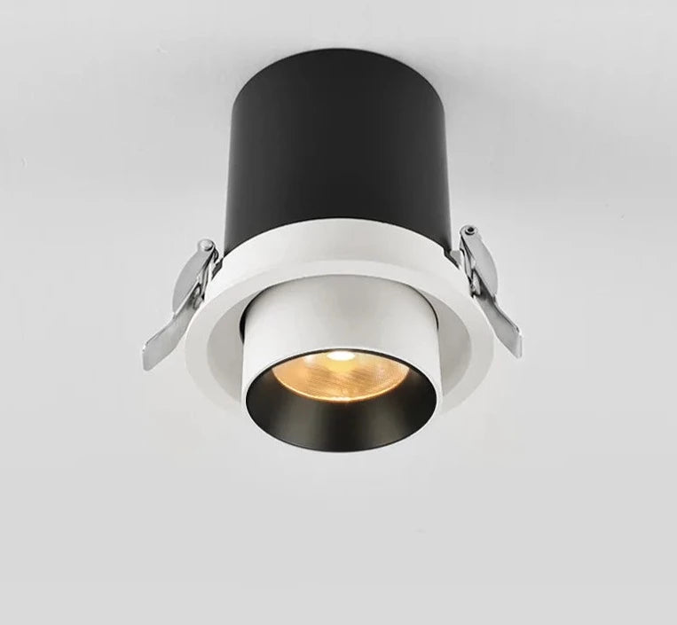 Dimmable Embedded LED Downlight Simple Modern Rotate 360 Degrees 10W Stretch Spotlight Ceiling Indoor Lighting 110V-240V