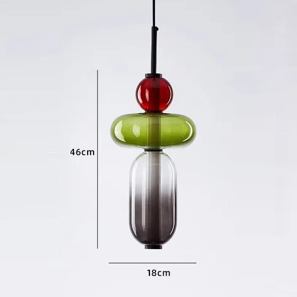 LED Pendant Light Restaurant Candy Glass LED Chandelier Luxury Stair Villa Master Bedroom Ceiling Lamps Home Decor Lamp Designer