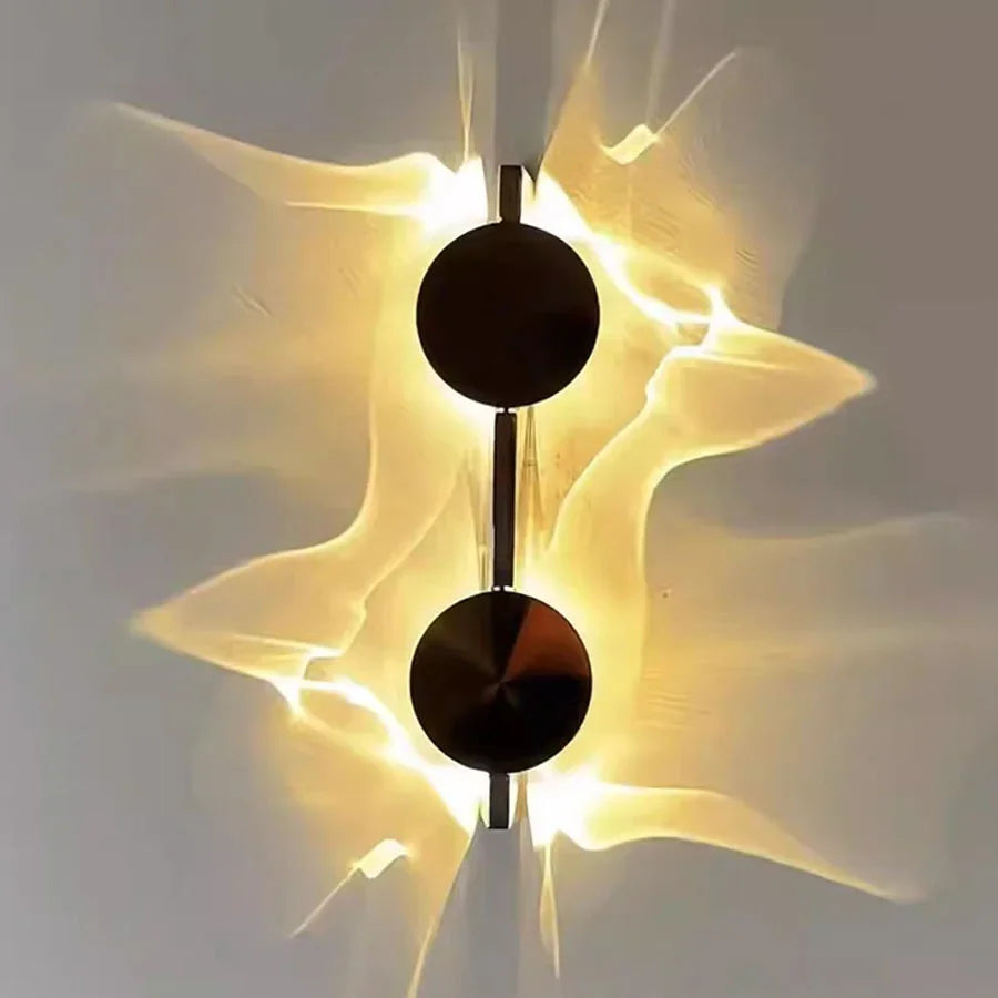 Minimalist LED Wall Sconce Creative Art Ripple Wall Lamp Bedroom Bedside Background Aisle Porch Corridor Atmosphere Wall Light