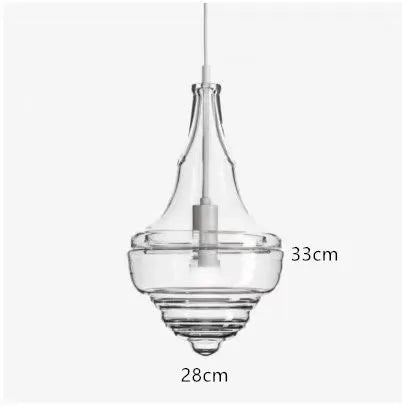 Italian Designer Industrial Water Grain Galss Glass Lamp Dining Room Hanging Lights Staircase Kitchen Island Lighting