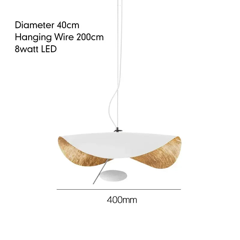 Nordic Modern Metal Gold White Black LED Lotus Leaf Pendant Light Bedroom Living Room Dining Room Interior Decoration Fixtures