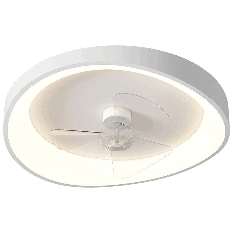 Modern minimalist bedroom fan ceiling lamp white restaurant lamp smart creative home Nordic personality room fan lamp 110V 220V