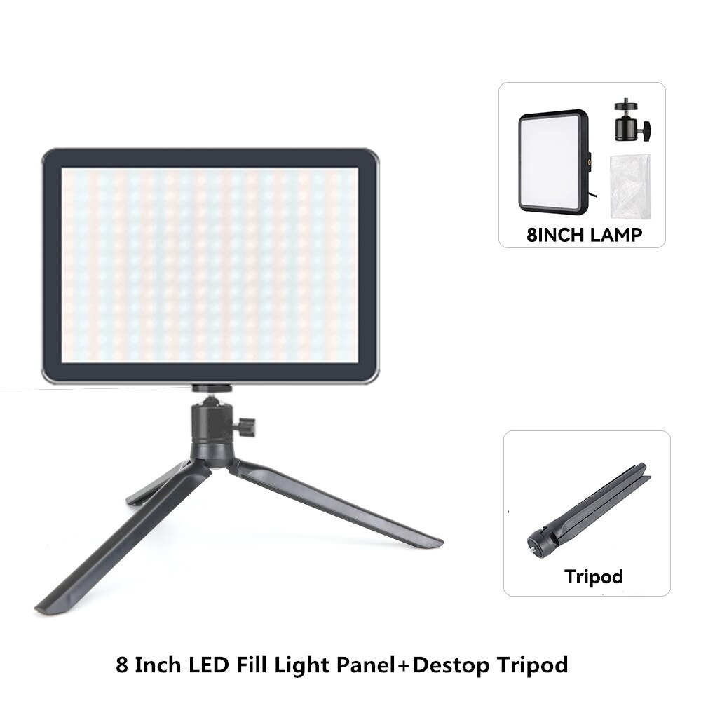 LED Fill Lamp Video Light Panel 2800-7000K Photography Lighting Live Stream Photo Studio Light Kit For Live Stream Tiktok