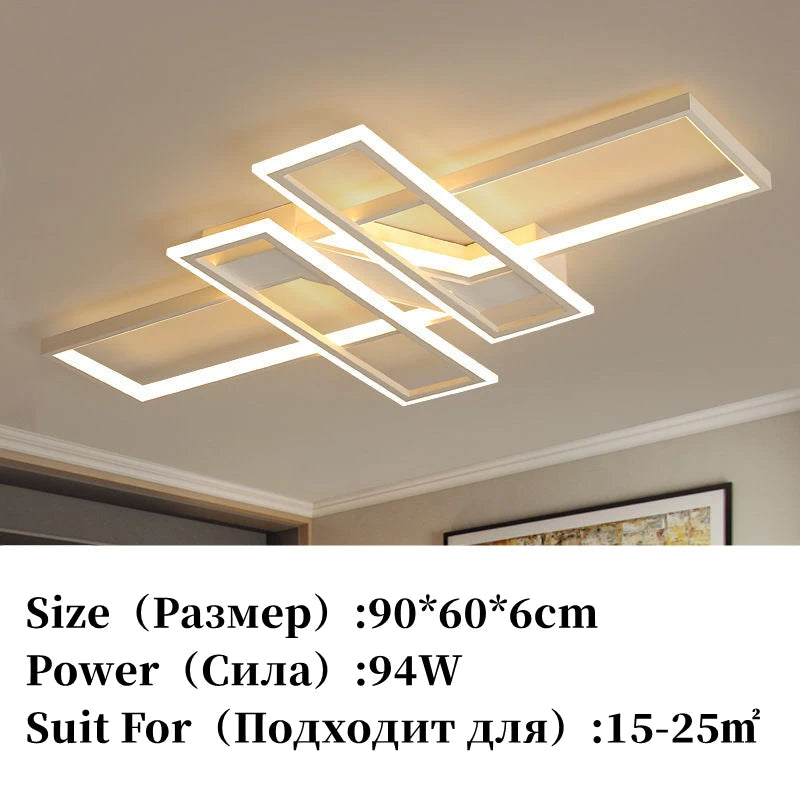 2026 Modern LED Chandelier - Nordic Aluminum Ceiling Light with Remote