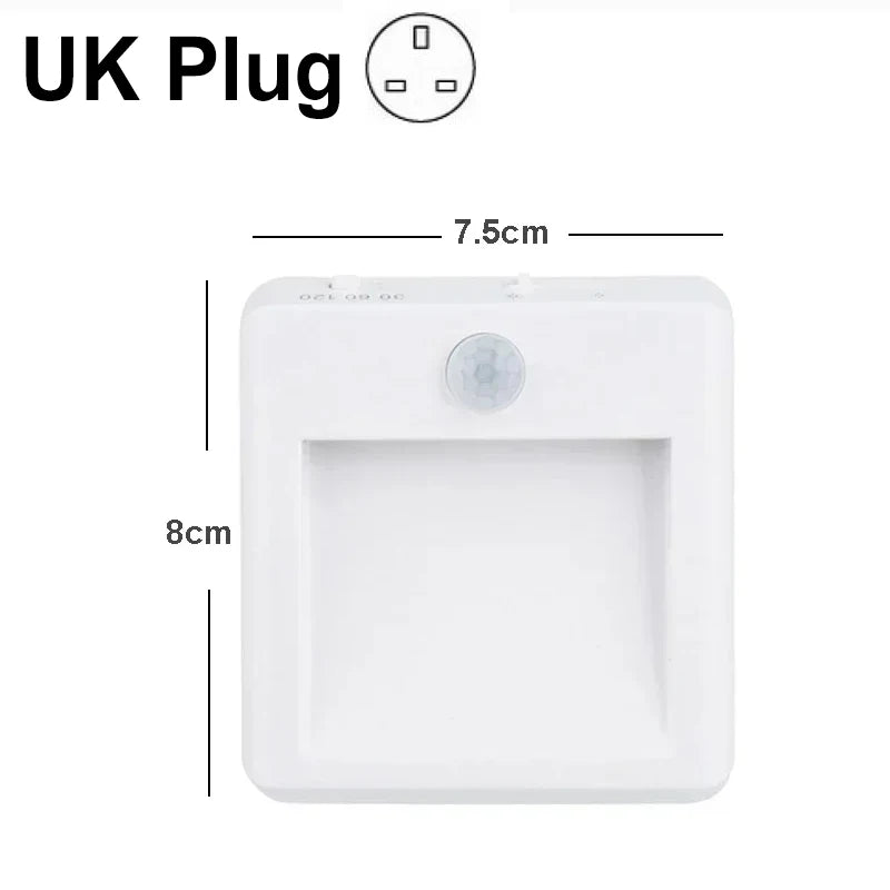 Plug-in LED Motion Sensor Night Light - EU/US/UK/AU - Dusk to Dawn Sensor