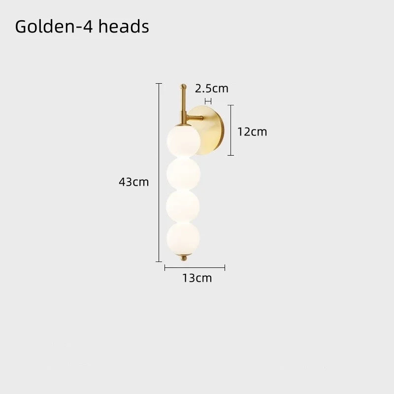 Wall Lamp Bedroom Nordic Minimalist Glass Lamp for Corridor Living Room Background Wall Light