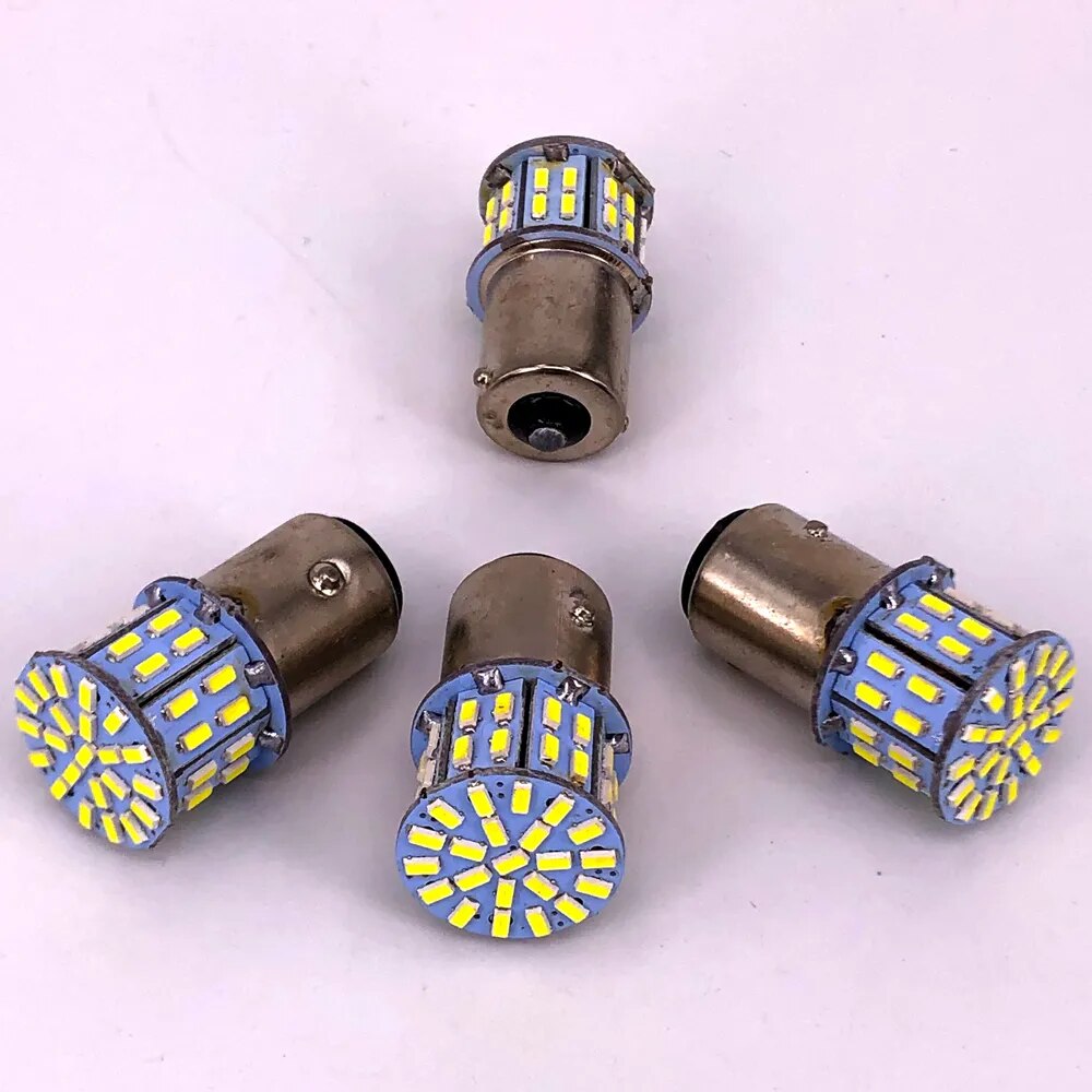 100pcs BA15S 1156 50 SMD 3014 P21/5W BA15D 1157 Led 12V Car Brake Light Turn Signals Rear Parking Reverse Lamp