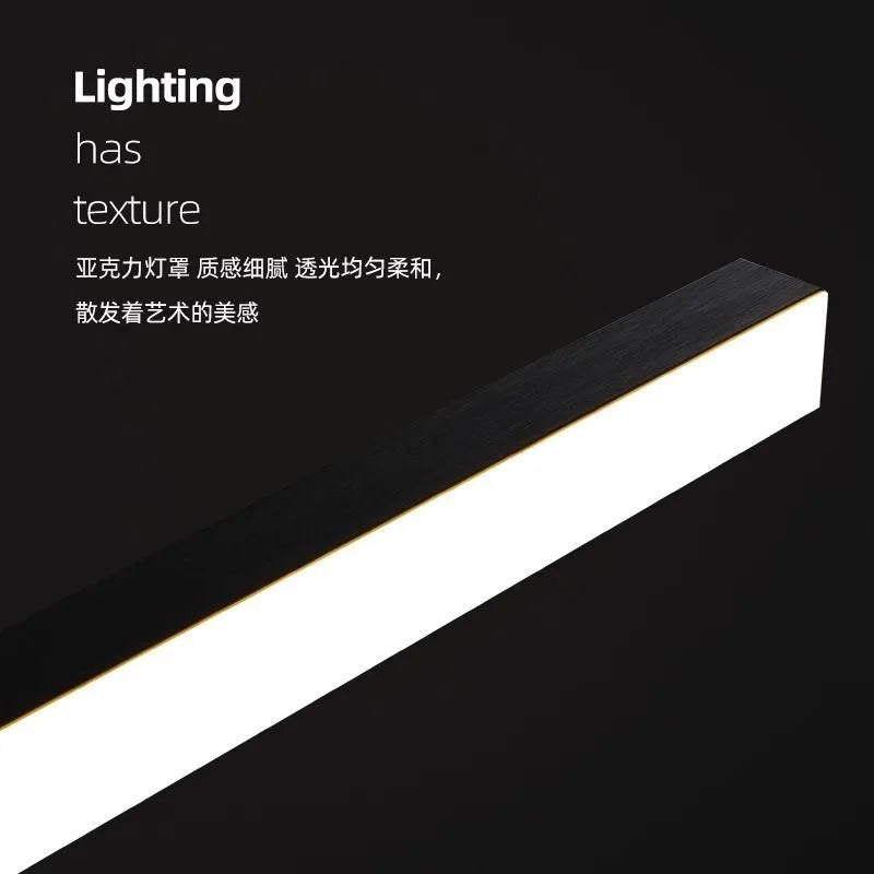 Modern Simple LED Ceiling Chandelier for Table Dining Room Kitchen Island Black Pendant Lamp Home Decor Hanging Lighting Fixture