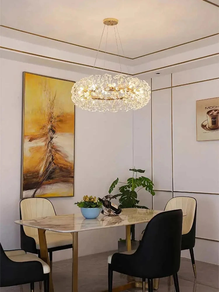 Nordic Crystal Led Ceiling Pendant Lamp Modern Clear Crystal G9 LED Lamp for Dining Room Bedroom House Decor Suspension Lamp