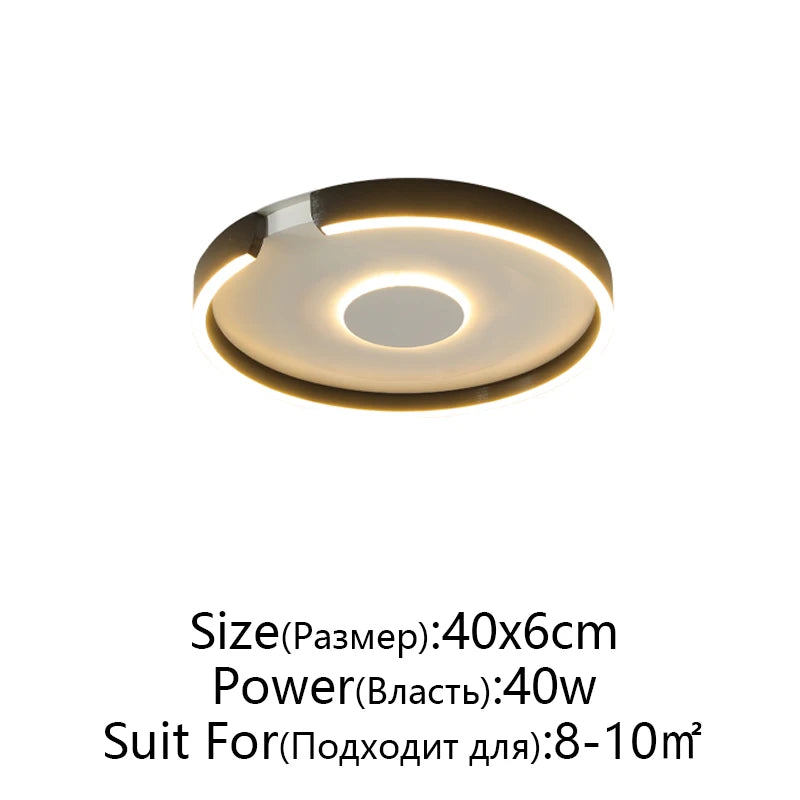 Rose Gold LED Ceiling Light - Modern Circular Dimmable Flush Mount Lamp
