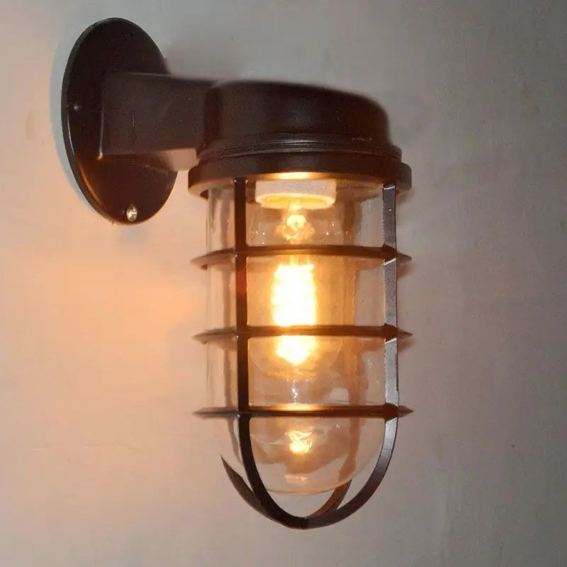 Retro Industrial Wall Lamp for Loft Coffee Bar Corridor Aisle Waterproof Outdoor Sconce Antique E27 Exterior Led Lights Fixture