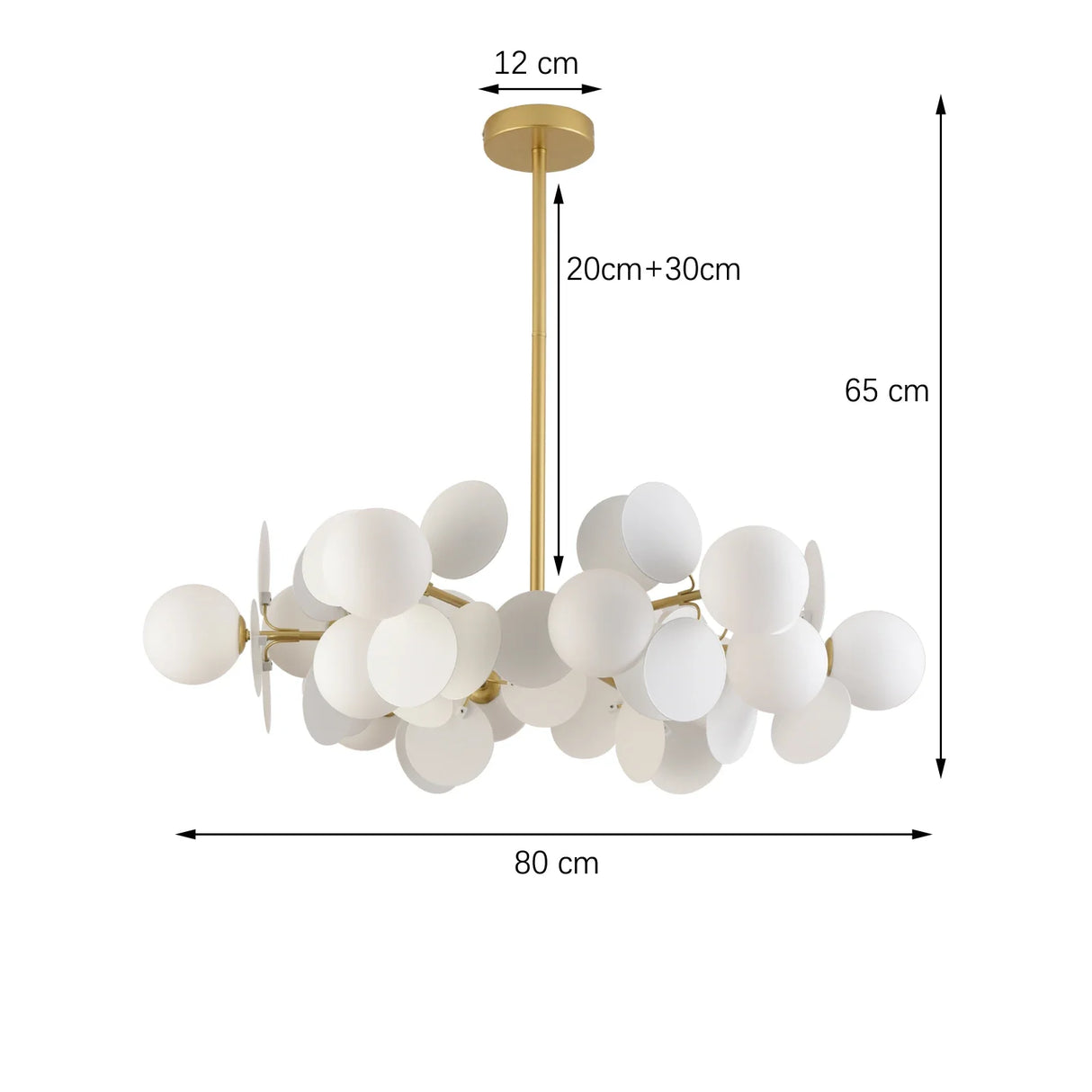 Pendant Lamp Glass Ball Ceiling Hanging Light Suspension for Bedroom Dining Living Room Kitchen