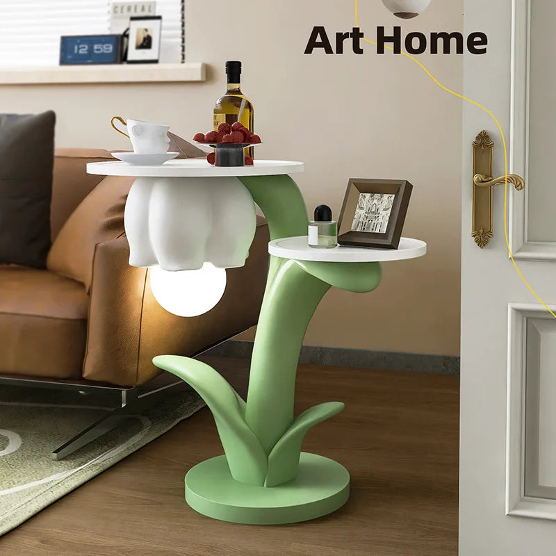 4 Floral Emitting Diode Floor Lamp Living Room 2025 New Sofa Next to Several Bedrooms Bedside Table Shelf