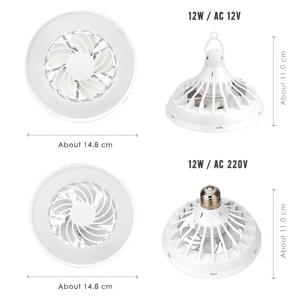 Led Ceiling Fans Lamps 12W 24W Indoor Pendant Light E27 Bulb Kitchen Dining Room Bedroom Living Room AC 12V 220V Lighting Energy