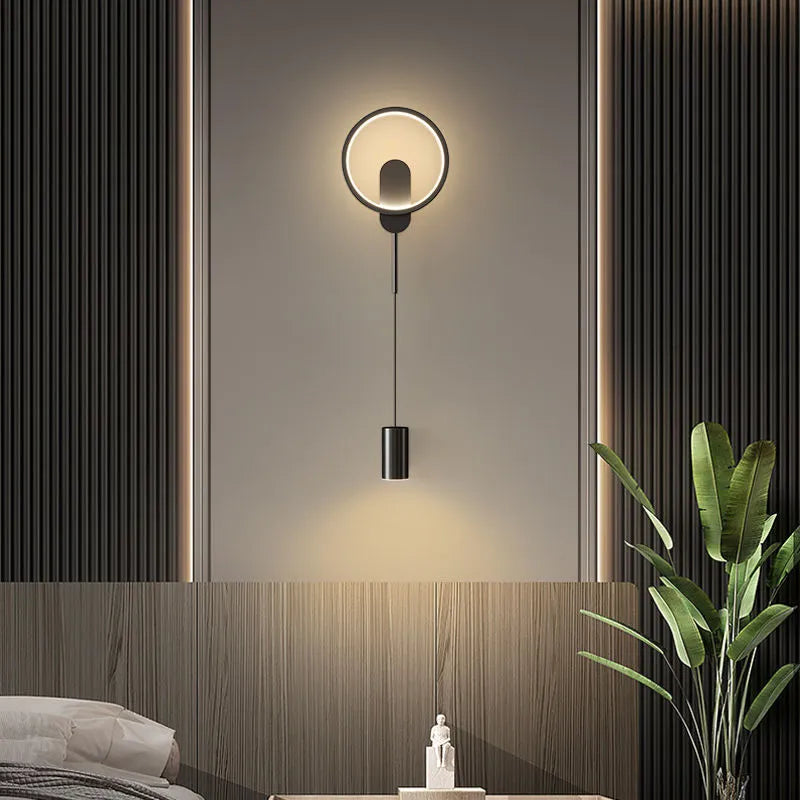 Modern Led Indoor Wall Lamp Bedroom Bedside Decoration Living Room Stair Wall Light Sconce Golden Luminaire светильник настенный