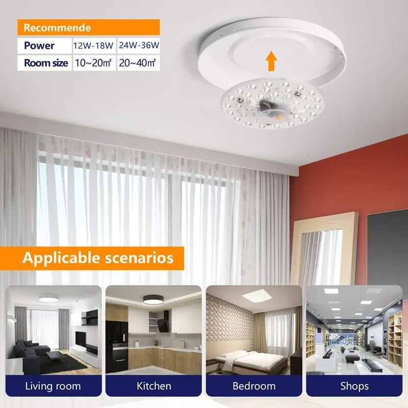 NEW 36W 24W 18W 12W LED Ring PANEL Circle Light SMD2835 LED Round Ceiling board circular lamp board AC220V 230V 240V LED light