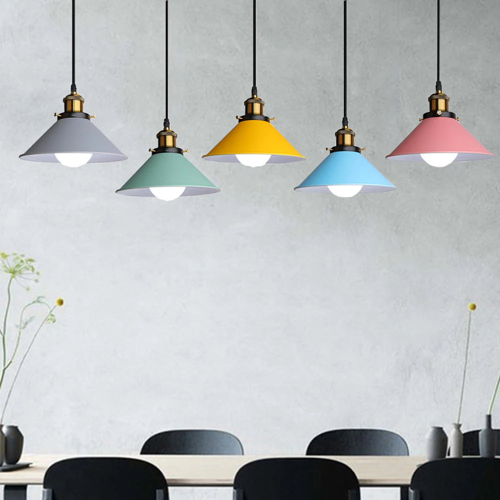 Pendant lights Nordic led Hanging lamp Christmas decorations for home lighting lamps E27 110-220v for living room with lampshade