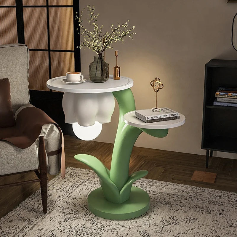 4 Floral Emitting Diode Floor Lamp Living Room 2025 New Sofa Next to Several Bedrooms Bedside Table Shelf