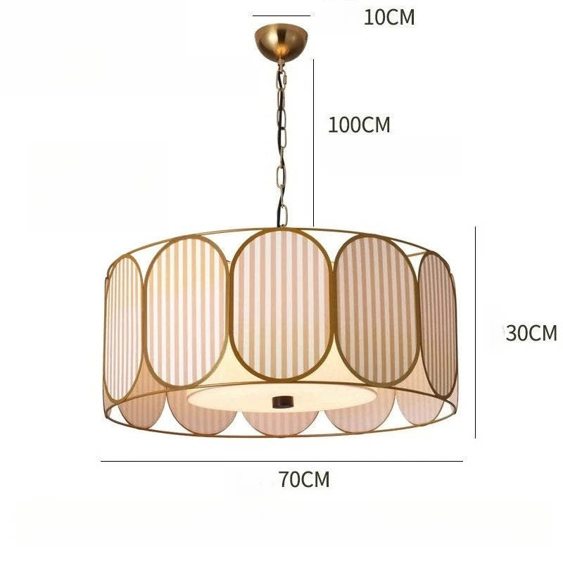 Classical Hanging Chandelier Light Fixture Chinese Cloth Pendant Lamp for Dining Room Kitchen Living Room Bedroom