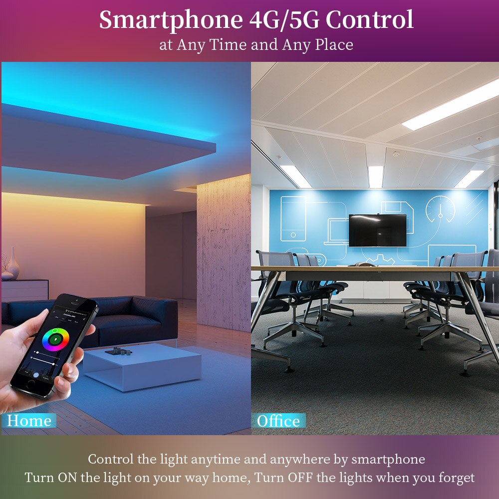 WiFi 5 IN 1 LED Controller Tuya APP Alexa Google Home Voice Control RGB RGBW CCT Led Strip Dimmer Bluetooth APP RF Remote