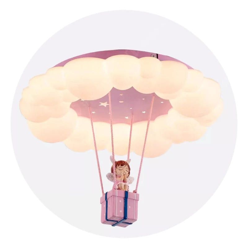 Princess Room Girl Bedroom Ceiling Lights Pink Girl Cloud Light LED Romantic Warm Baby Room Children's Room Ceiling Lamps