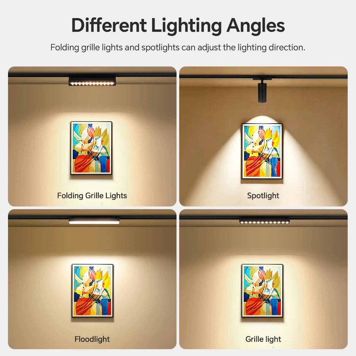 LED Magnetic Track Light Grille Flood Lamp Modern Embedded Flexible Linear Fixture LED Spotlight 3 Color CCT Ceiling Indoor Livi
