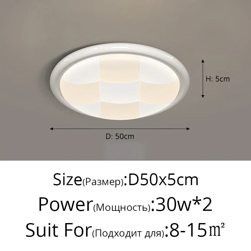 2025 Modern Led Living Room Ceiling Lamps Simple Cream Style Ceiling Lights Atmospheric Home Indoor Lighting Whole House Fixture