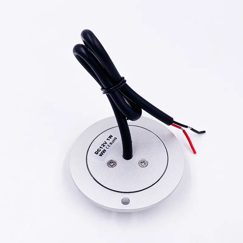 DC12V 1W Ultra-Thin Led Outdoor Waterproof Garden Terrace Lawn Lamp IP67 Step Stair Deck Ground Spot Surface Mounted Spotlight