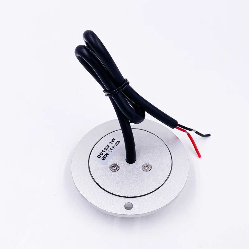 DC12V 1W Ultra-Thin Led Outdoor Waterproof Garden Terrace Lawn Lamp IP67 Step Stair Deck Ground Spot Surface Mounted Spotlight