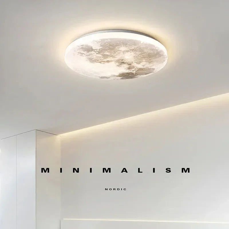 Modern Moon Wall Light Creative Ceiling Light Universal Stepless Dimmable Chandelier 36W 42W Living Room Bedroom Lamp Home Decor