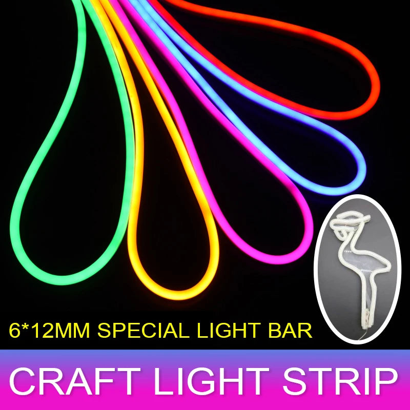LED Bar Lights Flexible Silicone Neon Light Outdoor Light Strip Strip Waterproof Rope String Lamp Kitchen Room Decoration Lamp