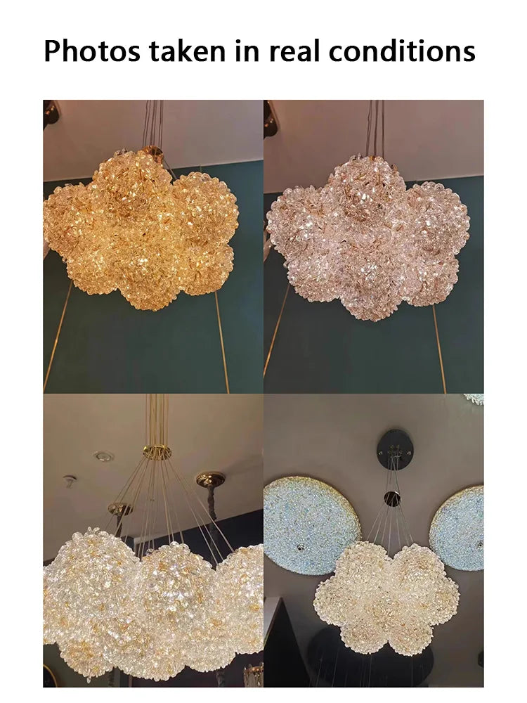 Light luxury crystal living room bedroom chandelier crystal premium chandelier