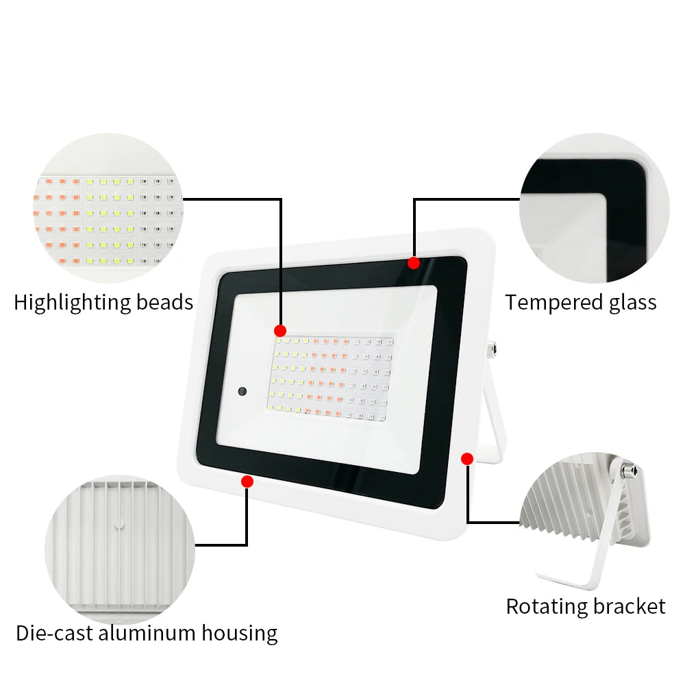 IP68 Waterproof RGB LED Flood Light (20W/30W/50W/100W) AC220V - Outdoor Color Changing Spotlight & Street Projector