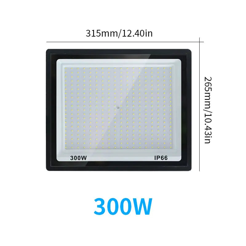 LED Flood Light Outdoor (10W to 200W) AC110V/220V - IP65 Waterproof Garden Spotlight & Exterior Wall Reflector Fixture