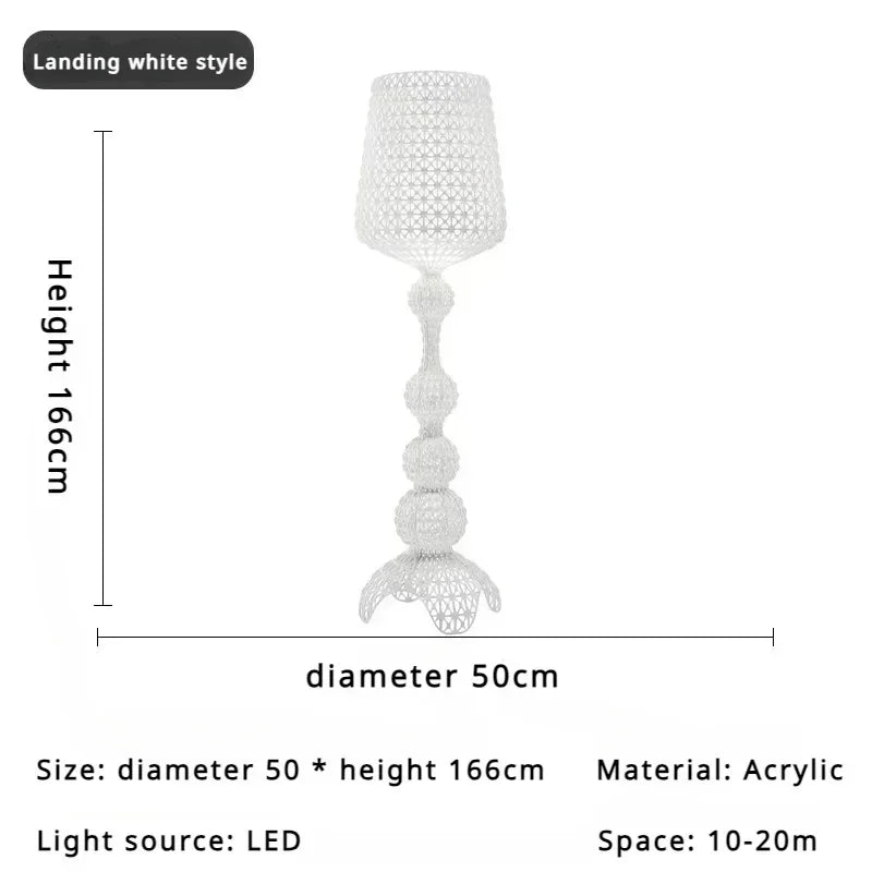 Italian Kartell living room floor lamp designer,artistic decoration,hollowed out internet famous ornament,ins style bedroom lamp