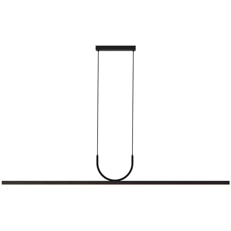 Modern Simple LED Ceiling Chandelier for Table Dining Room Kitchen Island Black Pendant Lamp Home Decor Hanging Lighting Fixture