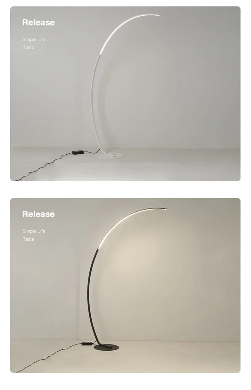 Modern Nordic LED Floor Lamp | Minimalist Fishing Light for Study & Living Room