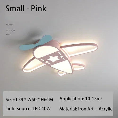 Modern Creative LED Ceiling Light Children's Cartoon Airplane Light Baby Room Bedroom Room Decoration Indoor Lighting Fixtures