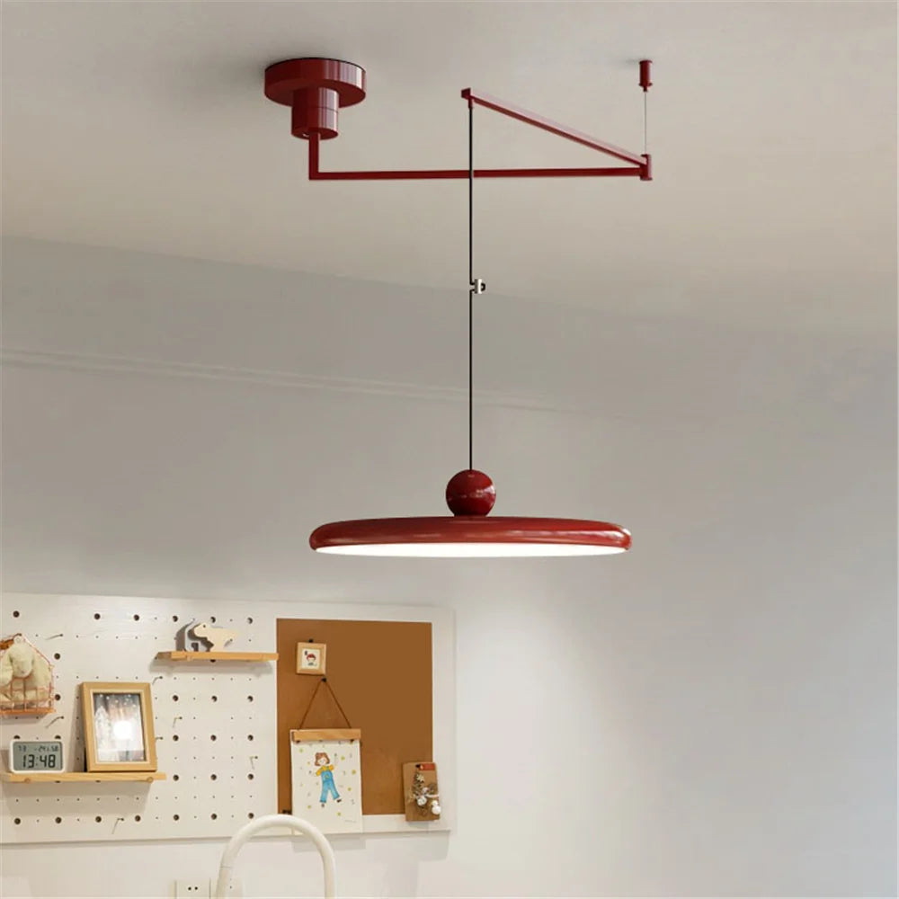 French Rocker Chrome LED Chandelier - Displaceable Modern Hanging Lamp