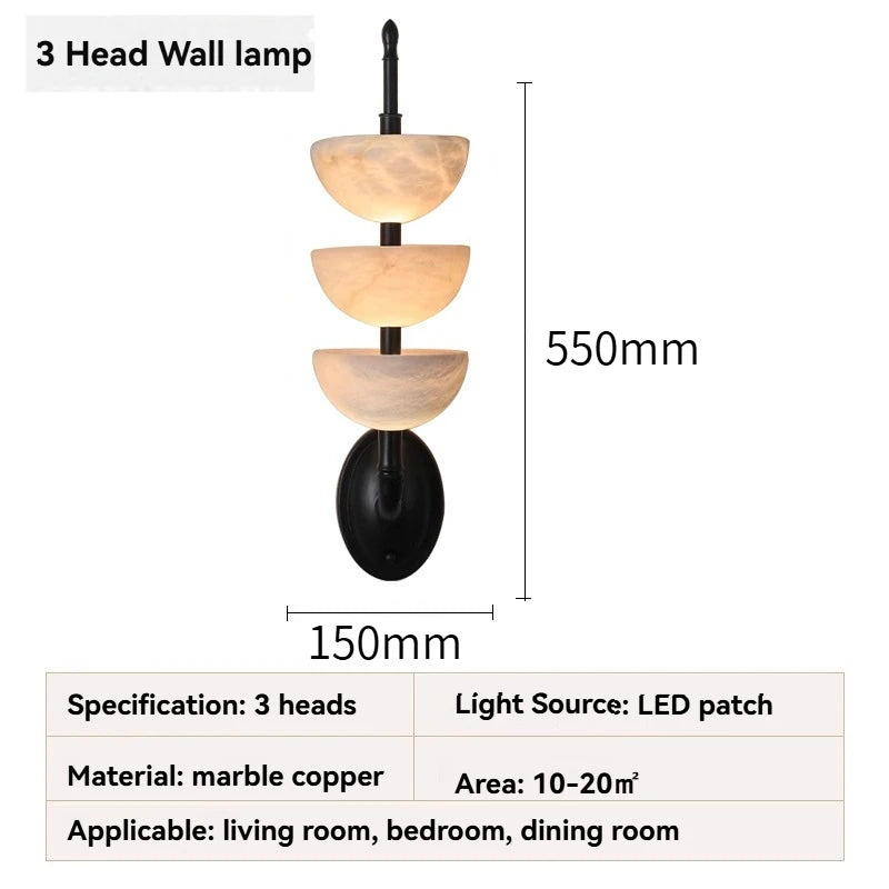 Light Luxury Marble Wall Lamping Italian Minimalist Living Room French Lamps Bedroom Bedside Corridor Corridor Lamp