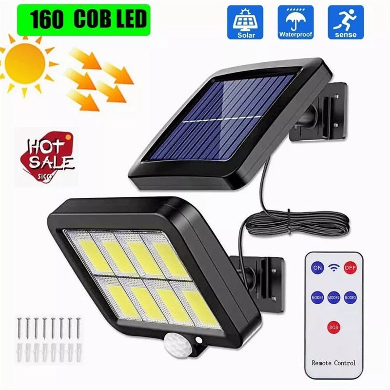 Solar Lights Outdoor PIR Motion Sensor COB Solar Led Light Outdoor Powered By Sunlight Wall Street Lamp Waterproof Home Garden