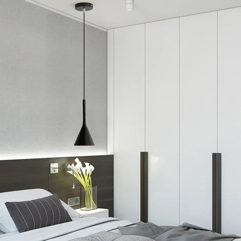 Modern Led Pendant Lights White Light E27 for Kitchen Fixtures Bedroom Table Dining Room Hanging Lamp Lampshade Home Chandelier