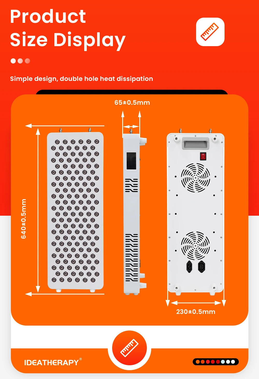 Red light therapy bluetooth function red light therapy 8 wavelengths red light therapy panel with touch screen
