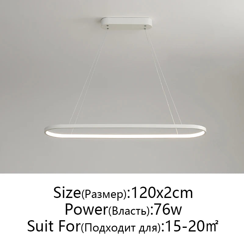 Modern LED Pendant Light Minimalism Line Lamp For Living Room Dining Room Bedroom Hanging Chandelier Home Decoration Lighting
