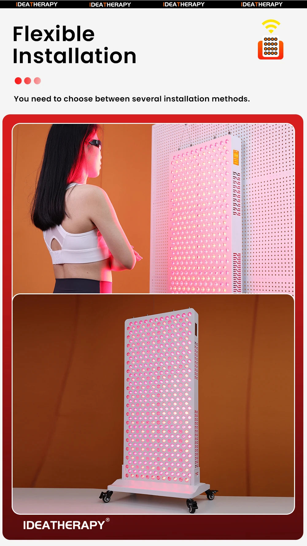 Red Light Therapy LED Touch Screen APP 480,590,630,660, 670, 810, 830, 850,1060nm Full Body Lamp PDT Infared Device Led Red Light Therapy Panel
