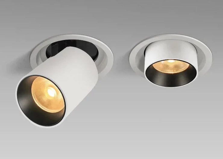 Dimmable Embedded LED Downlight Simple Modern Rotate 360 Degrees 10W Stretch Spotlight Ceiling Indoor Lighting 110V-240V